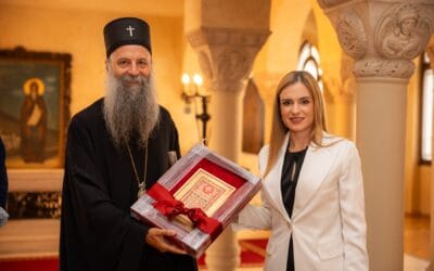 Министар Ђурђевић Стаменковски састала се са Патријархом српским Г. Порфиријем